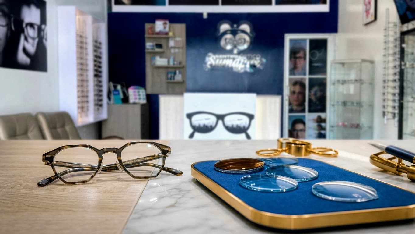 Referencia visual de gafas y cristales tradicionales