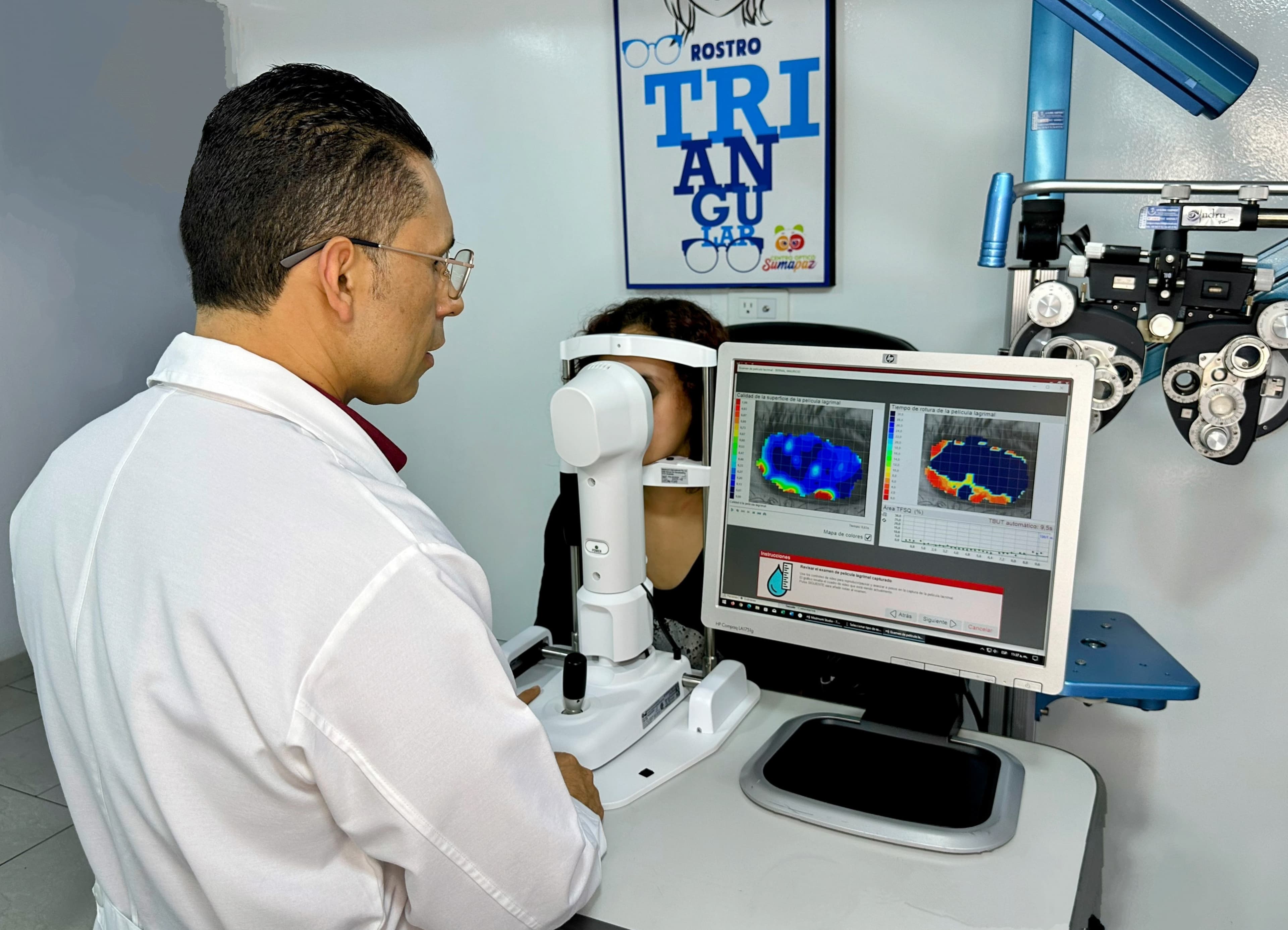 Análisis no invasivo de película lagrimal y superficie ocular con tecnología diagnóstica.
