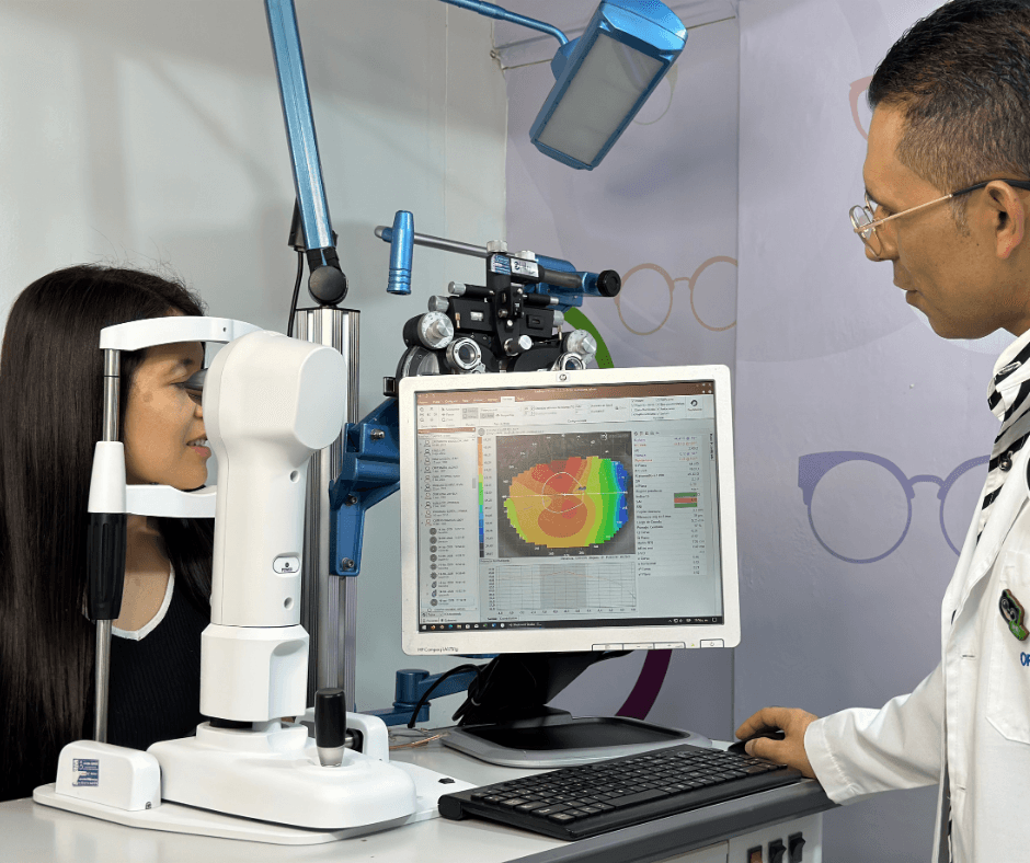 Análisis no invasivo de película lagrimal y superficie ocular con tecnología diagnóstica.